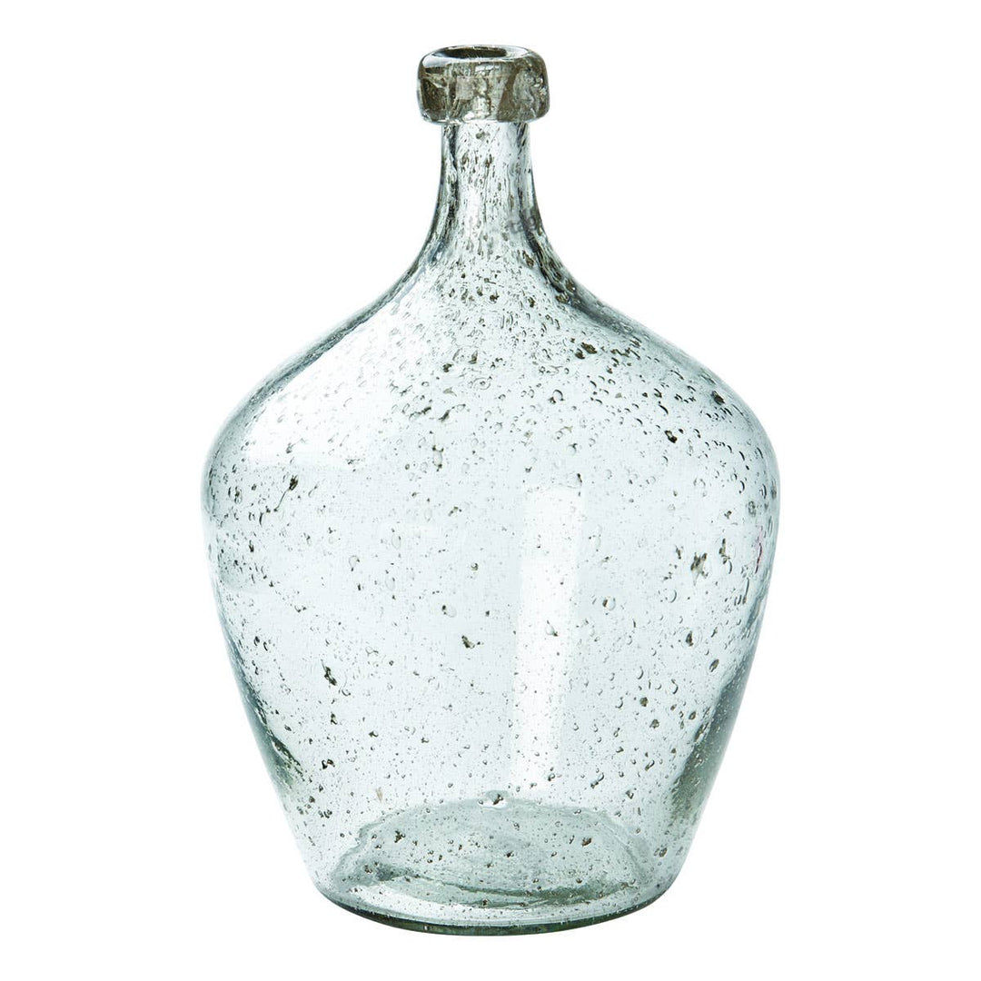 Brooklyn Pebble Glass Vase Large Clear Summer
