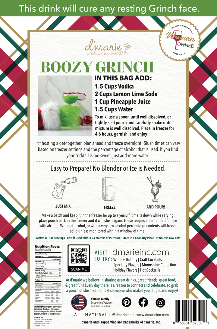 Boozy Grinch Cocktail - Ready-To-Freeze Cocktail