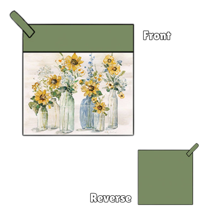 "Sunflower Spectacular" Floral-Themed Pocket Mitt
