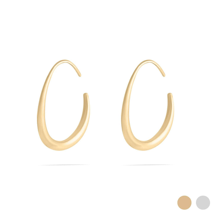 Abstract Hoop Earrings