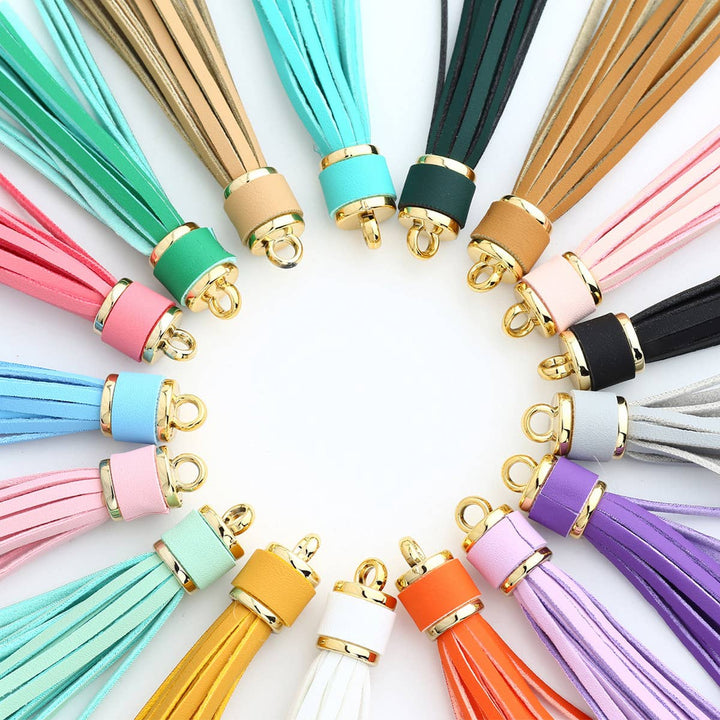 TASSEL LEATHER KEYCHAIN ACCESSORY_CWMM1284