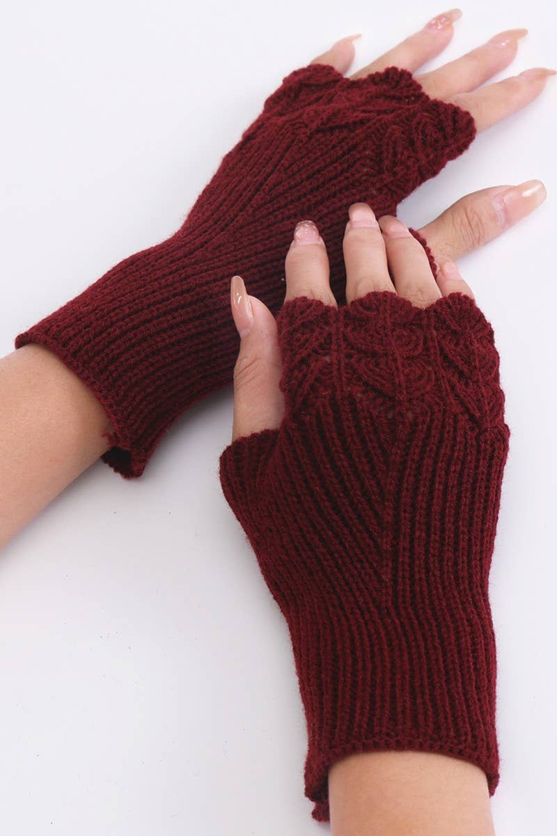 WINTER SOLID STYLISH KNIT HAND WARMERS_CWAG019
