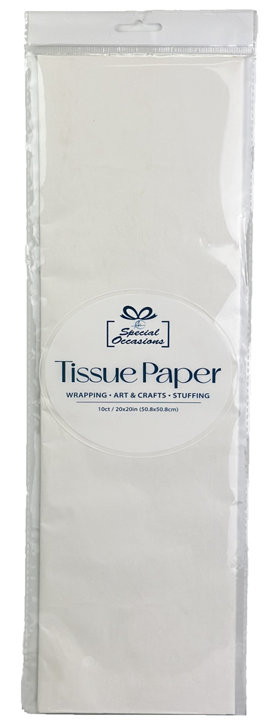 Gift Tissue Paper, 20x20in, 10 Sheets, Available in 18 Color