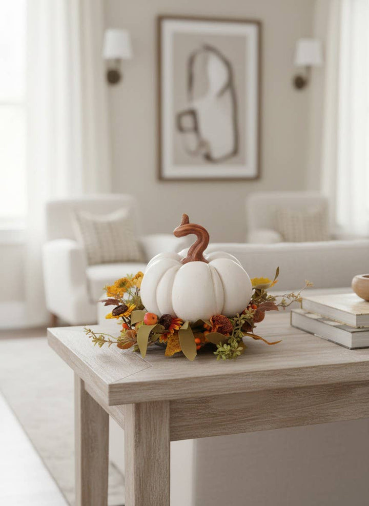 Marshmellow Pumpkin 7x6x6in