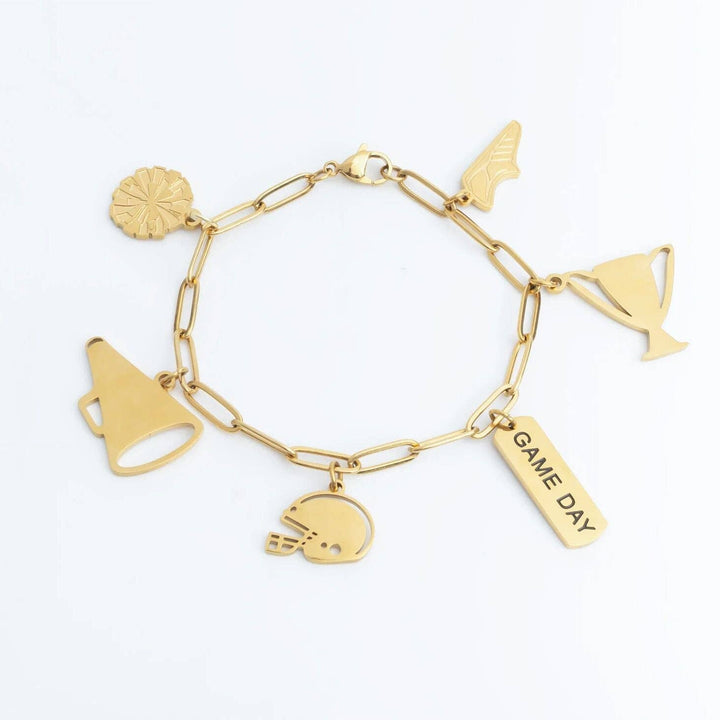 18K Gold PVD Stainless Steel Helmet Charm