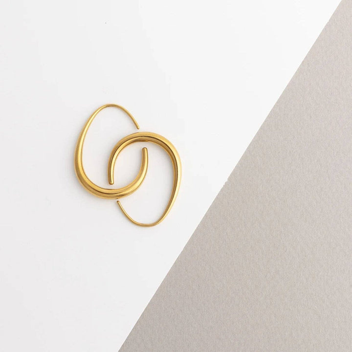 Abstract Hoop Earrings