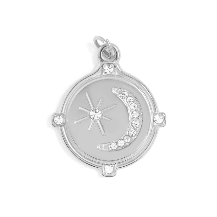 18K Gold PVD Stainless Steel Stone Moon And Star Pendant