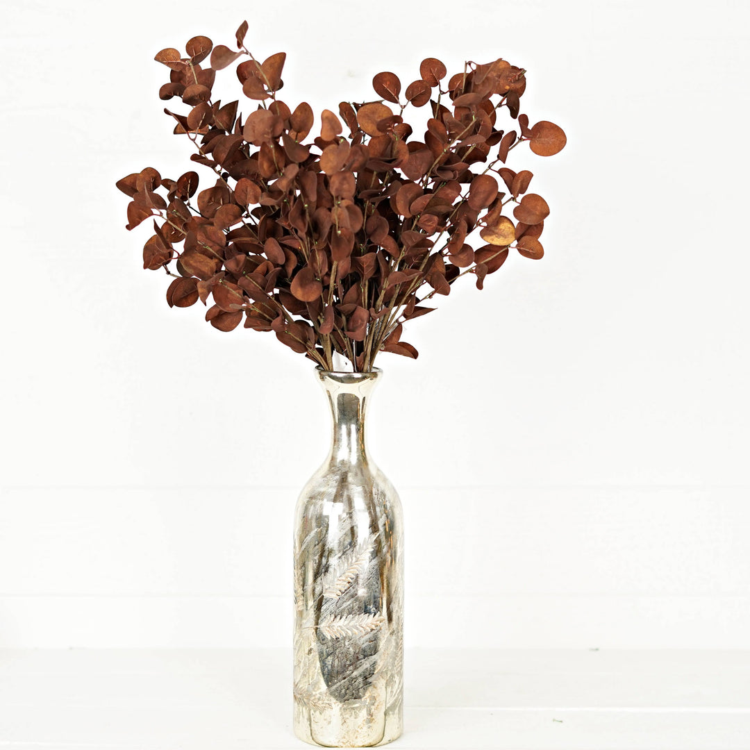 28315- 26in Spray-Foamy Silver Dollar Leaves-Coffee
