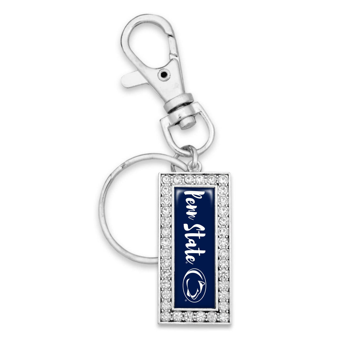 Penn State Nittany Lions  Crystal Rectangle Key Chain