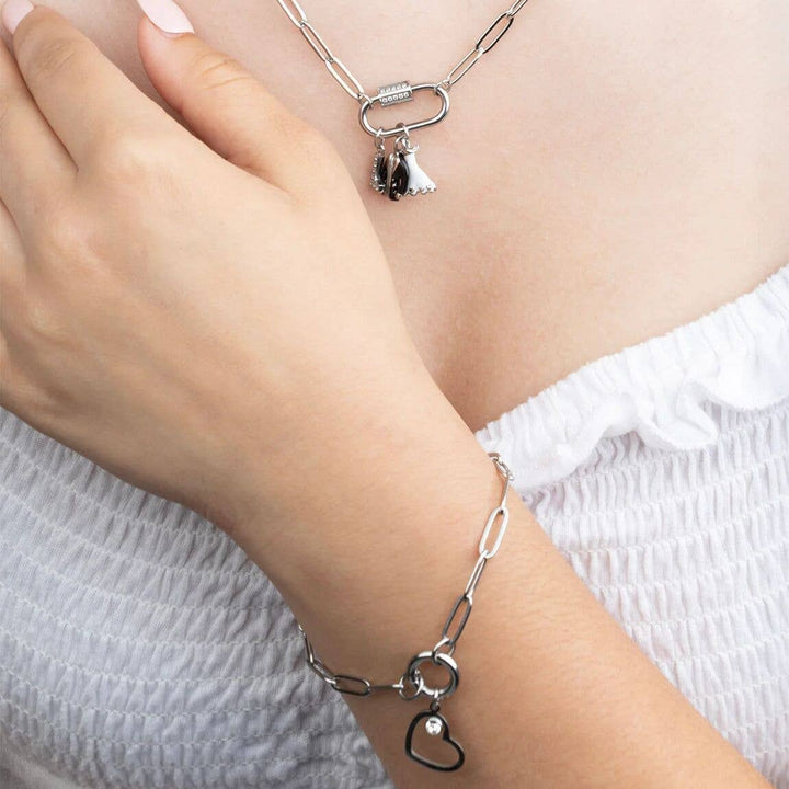 18K Gold PVD Stainless Steel Bride and Groom Charm