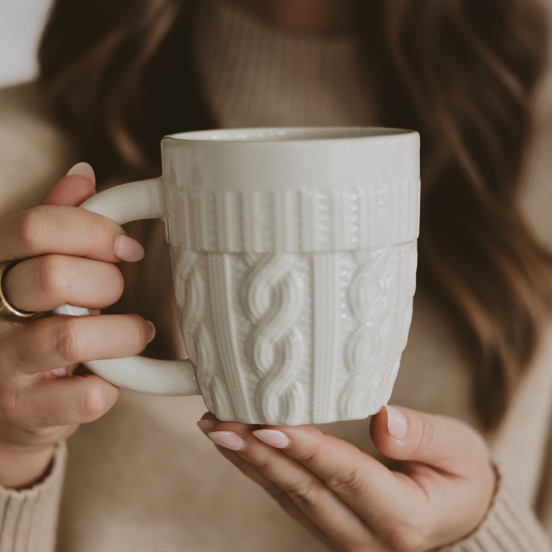 Cream Sweater Coffee Mug - Christmas Decor &amp; Gifts