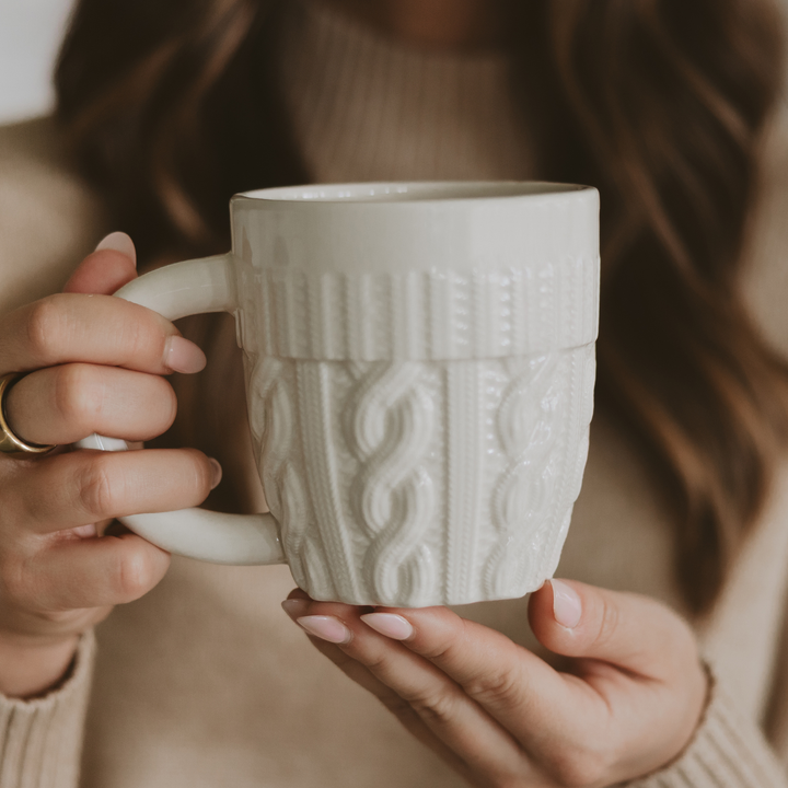 Cream Sweater Coffee Mug - Christmas Decor &amp; Gifts