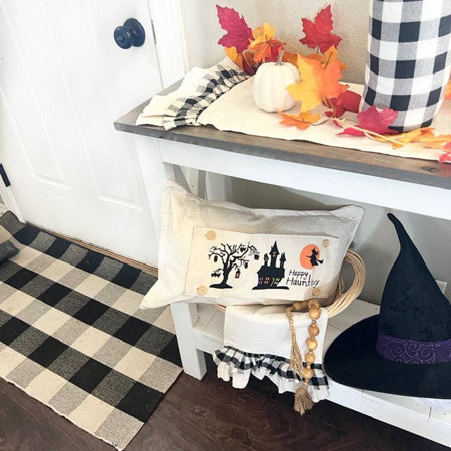 PANEL ONLY: Halloween October Fall Bats HAUNTED HOUSE