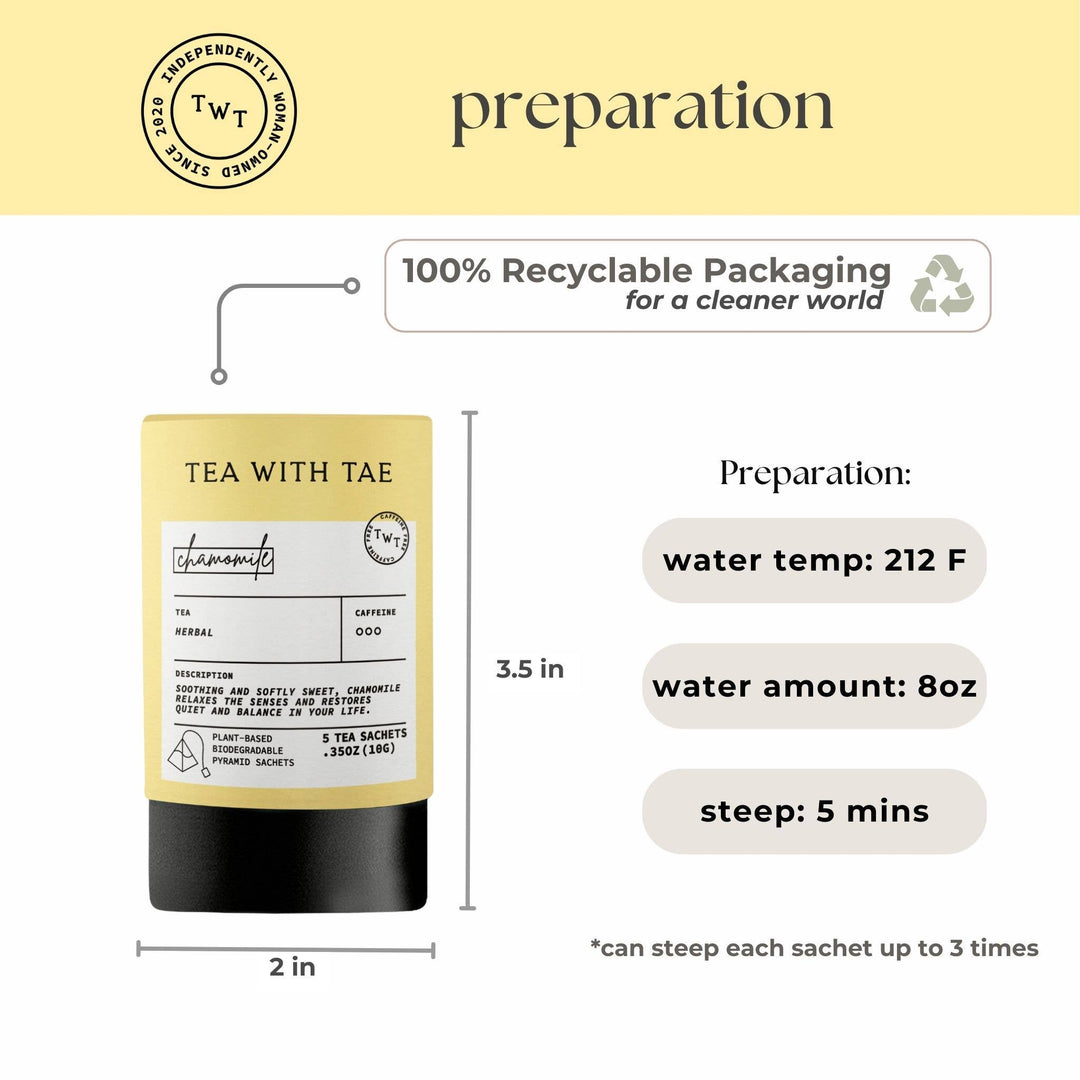 Chamomile Mini Tea Tube Gift (5 tea bags)