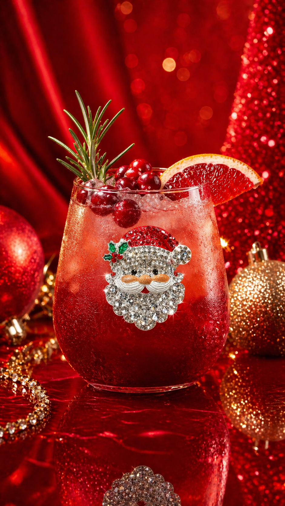 Santa Face stemless