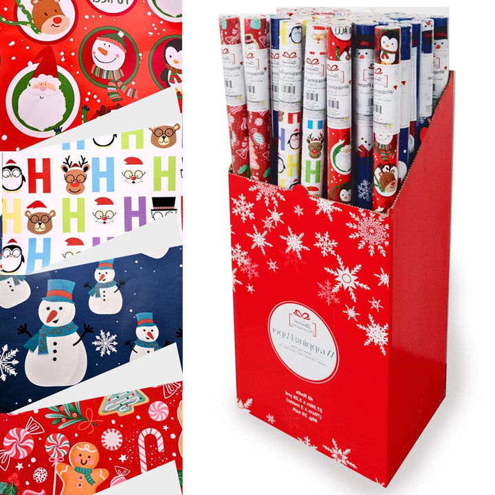 Christmas Wrapping Paper Roll 70cm x 3m – 48 Rolls/PDQ