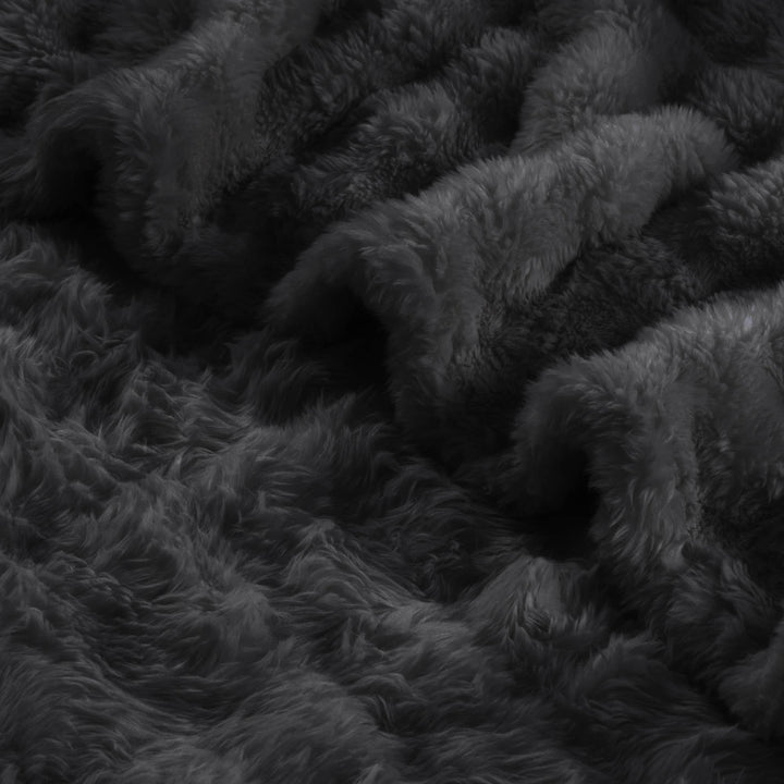 "Black Bear" Faux Fur Plush Throw Blanket - 50"x70"