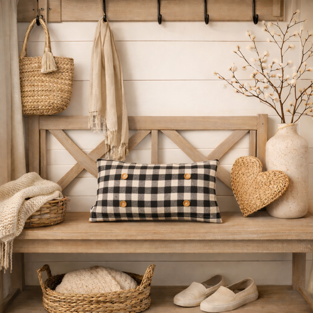 BUFFALO CHECK: GINGHAM PILLOW ONLY (with insert)
