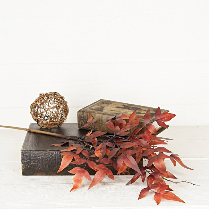 530655- 24in Spray-Dark Burgundy Japanese Maple Leaves