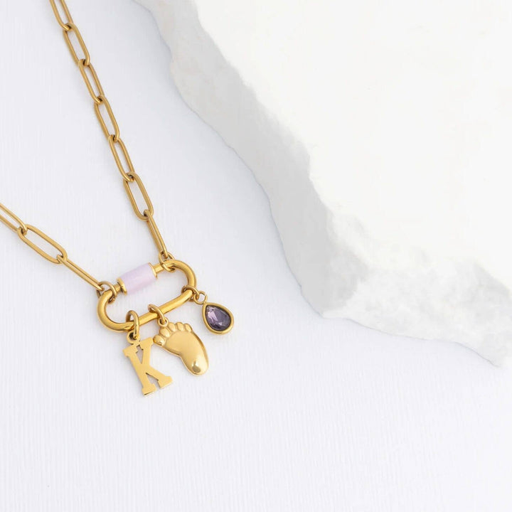 18K Gold PVD Stainless Steel Baby Foot Charm