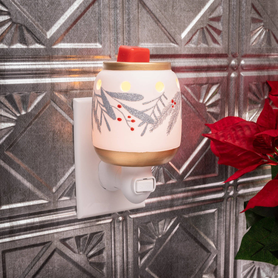 Winterberry Mini Accent Fragrance &amp; Wax Electric Warmer