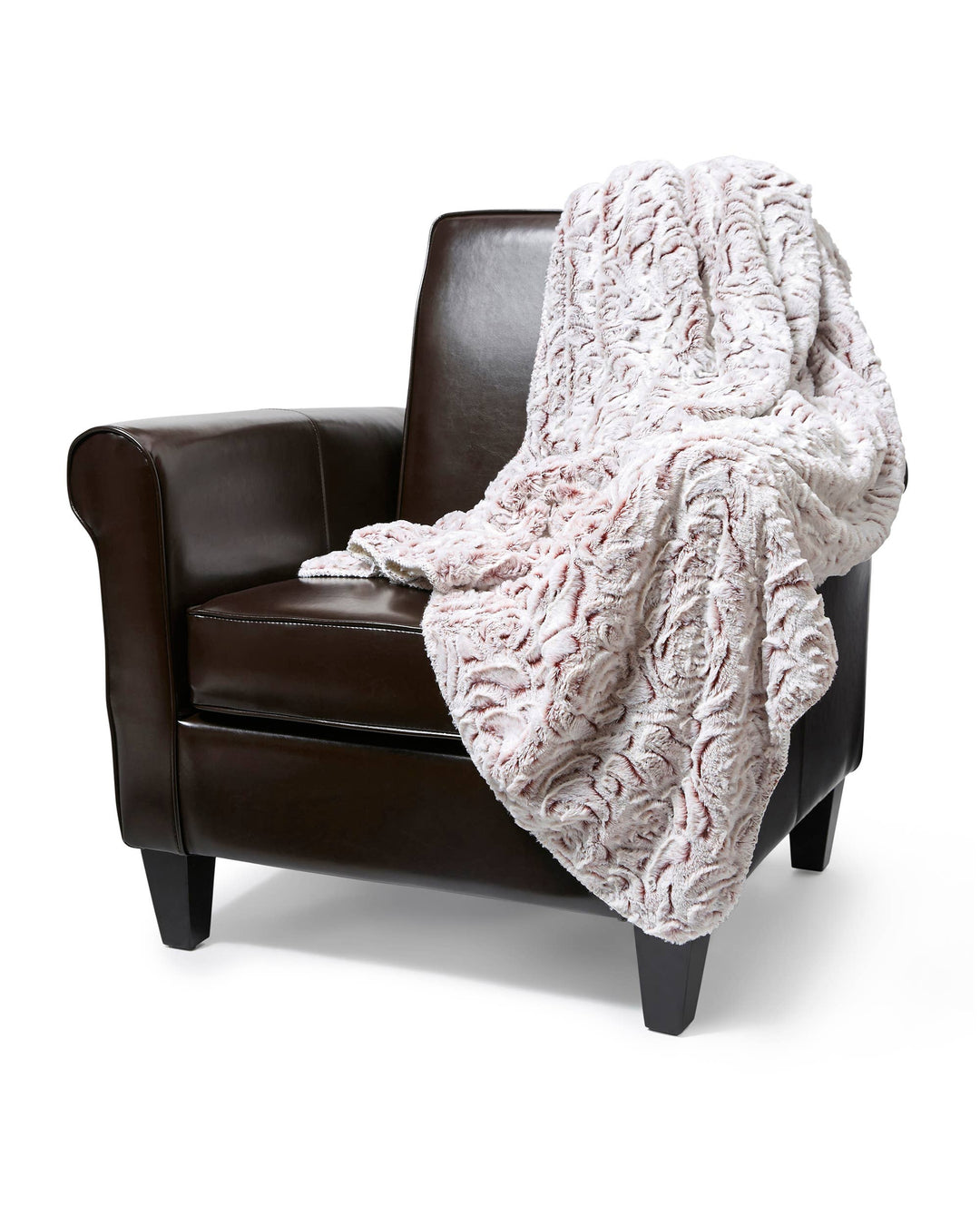 "Rose" Faux Fur Plush Throw Blanket - 50"x70"