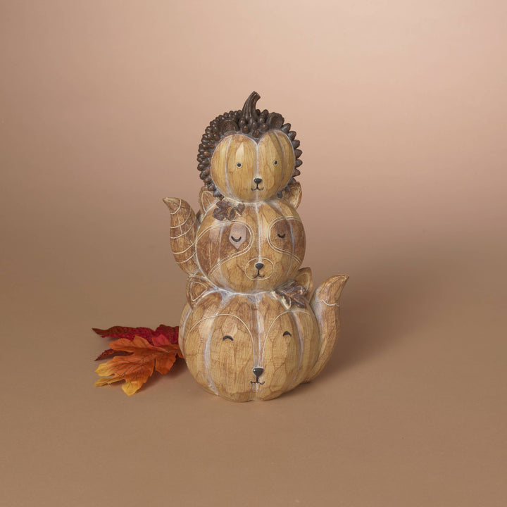 10.8"H Resin Harvest Stacking Pumpkin Animals