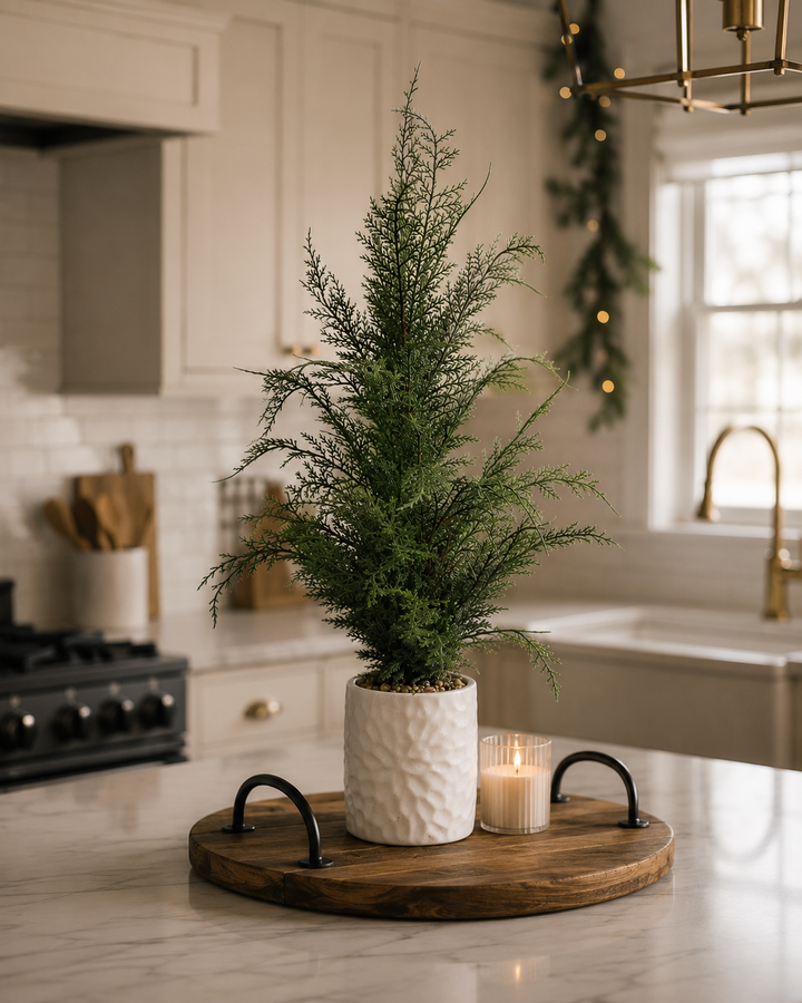 Real Touch Wild Cypress Tree Potted 27"