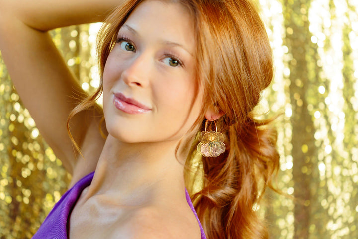 Golden Bloom Hoops