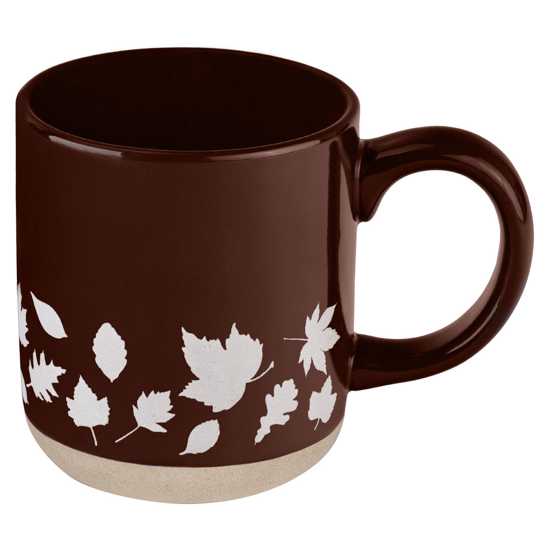 *NEW* Brown Fall Leaves Stoneware Mug - Fall Decor &amp; Gifts