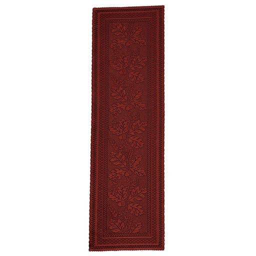 Oak Leaf 14x48 Dark Paprika Lace Table Runner