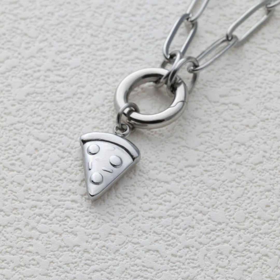 18K Gold PVD Stainless Steel Pizza Charm