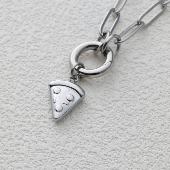 18K Gold PVD Stainless Steel Pizza Charm