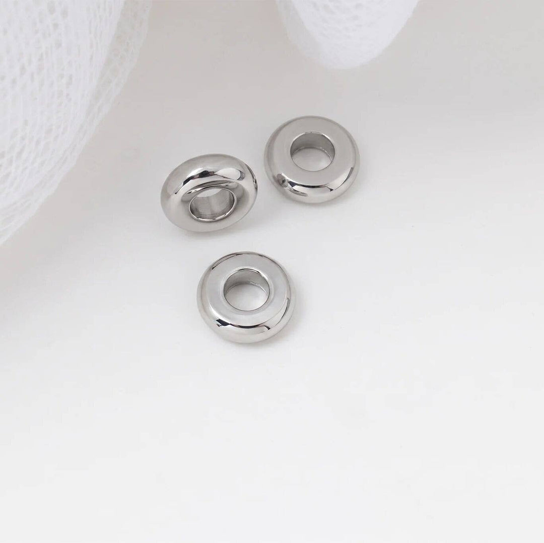 18K Gold PVD Stainless Steel Rounded Spacer Bead