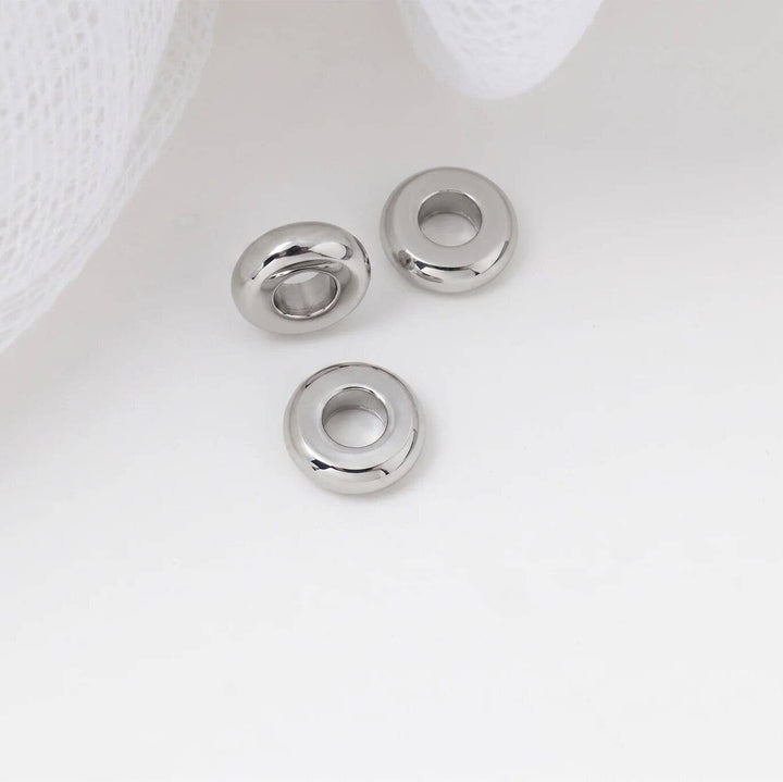 18K Gold PVD Stainless Steel Rounded Spacer Bead