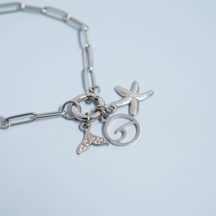 18K Gold PVD Stainless Steel Mermaid Tail Charm