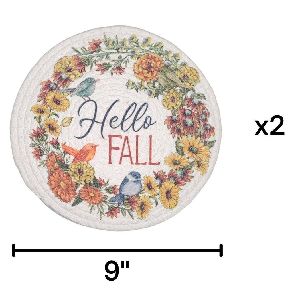 "Pumpkin Spice" Braided Round Placemats