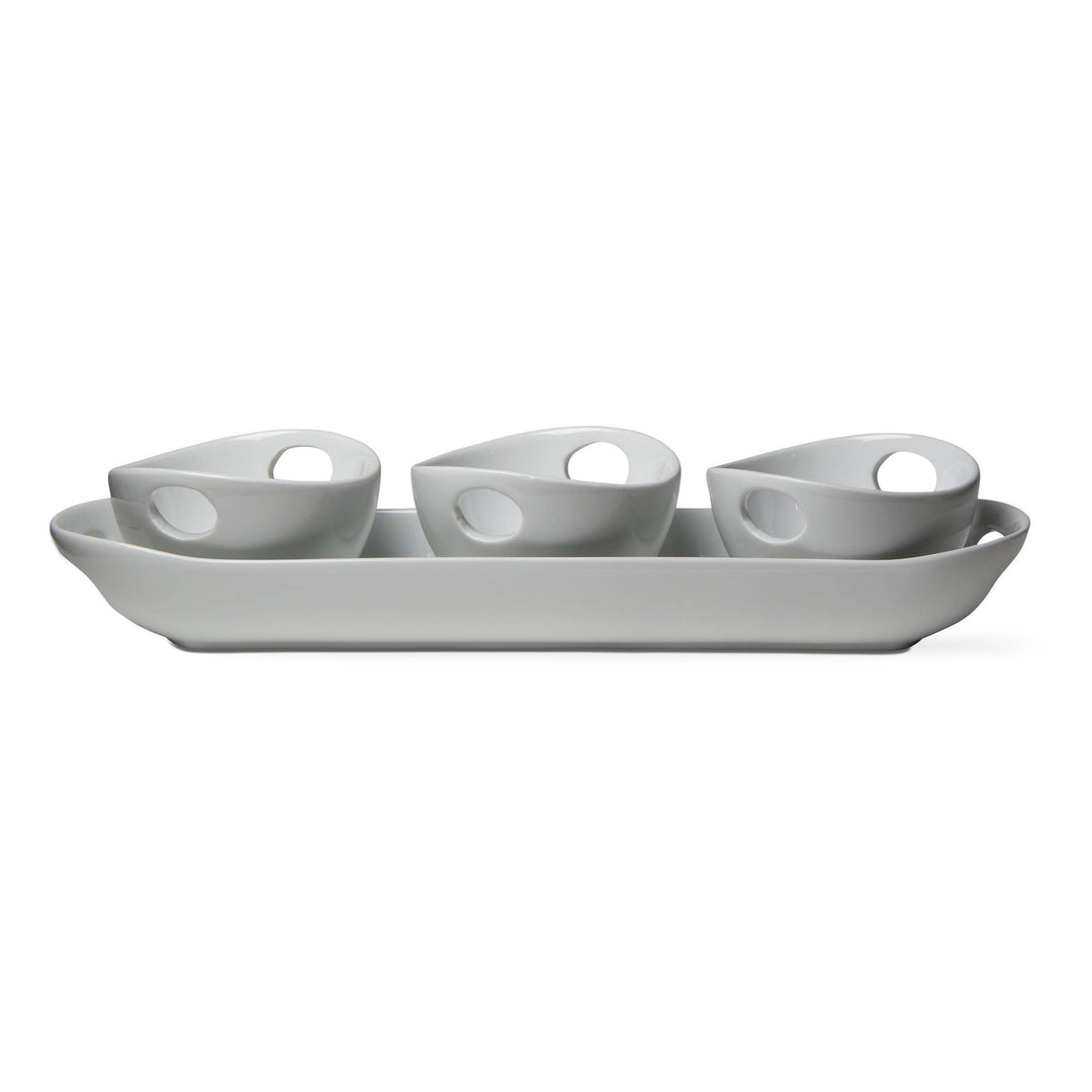 Whiteware Trio Serving Set Porcelain