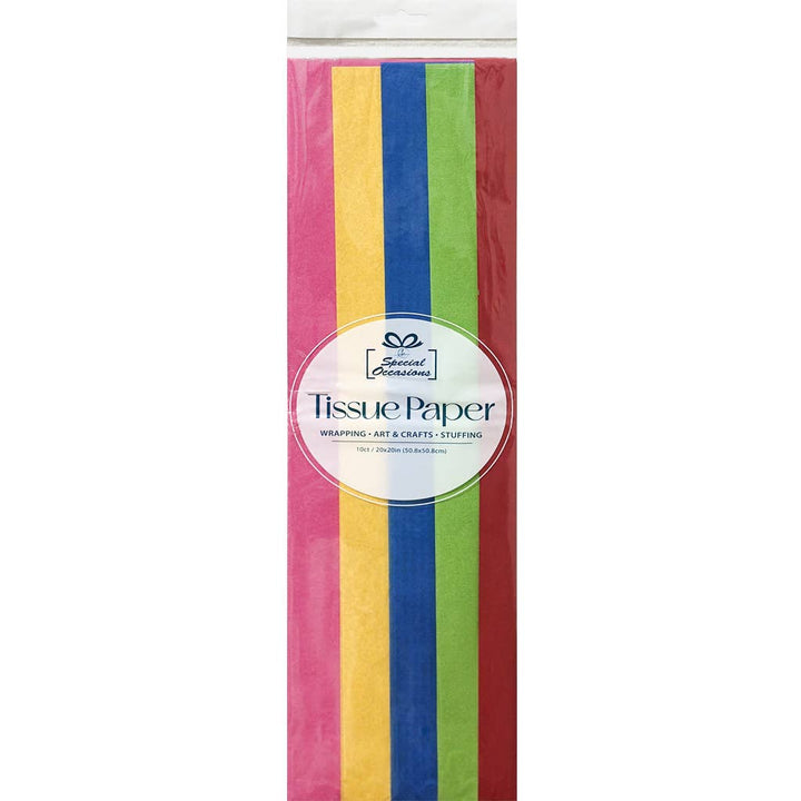 Gift Tissue Paper, 20x20in, 10 Sheets, Available in 18 Color