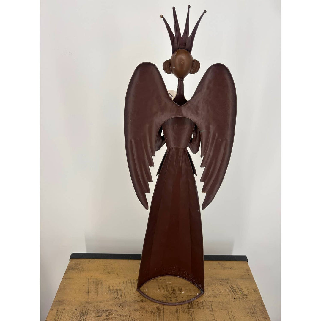 Serene Metal Angel w/ Heart 30.75"
