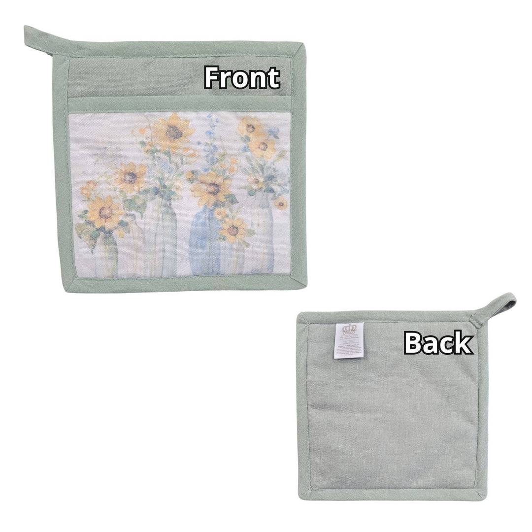 "Sunflower Spectacular" Floral-Themed Pocket Mitt