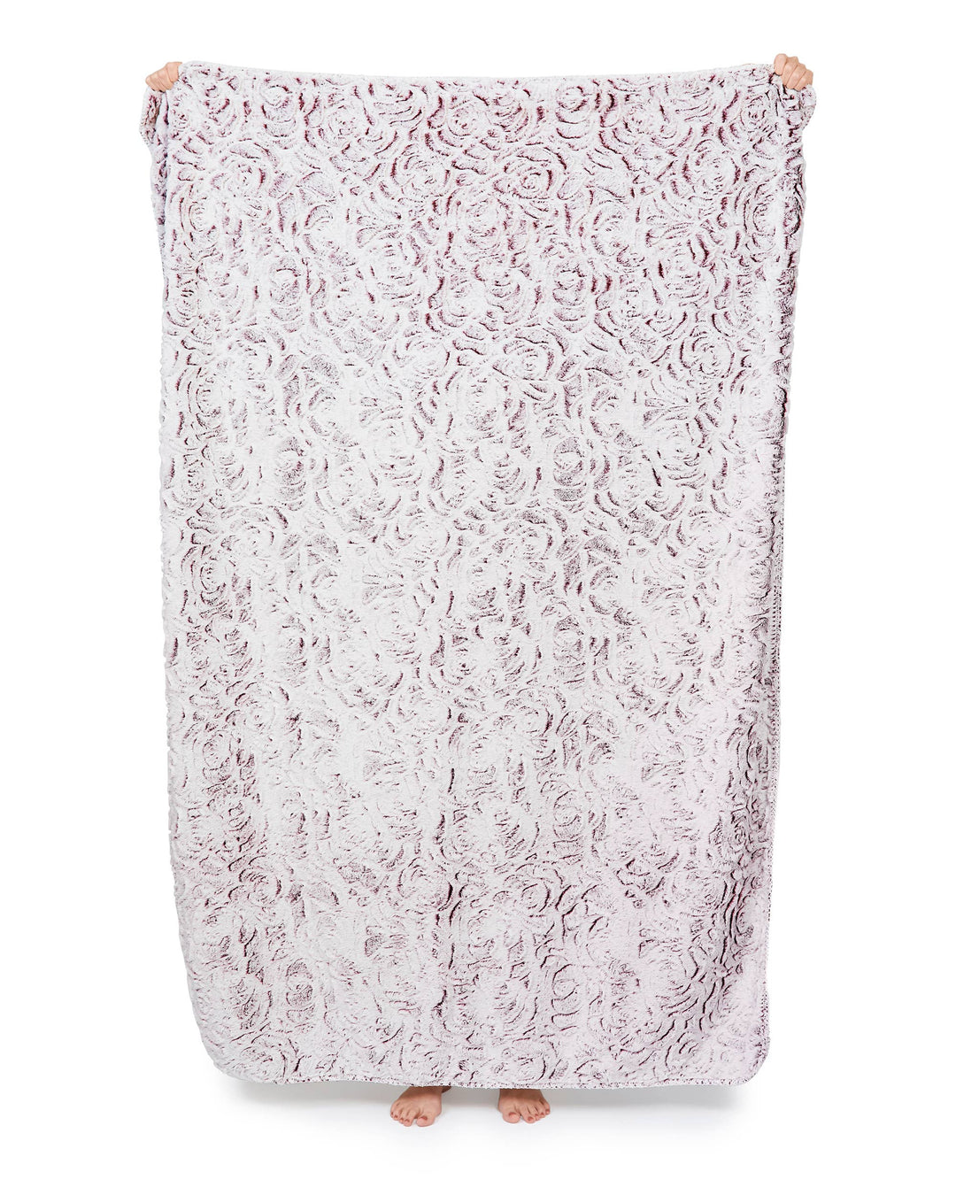 "Rose" Faux Fur Plush Throw Blanket - 50"x70"