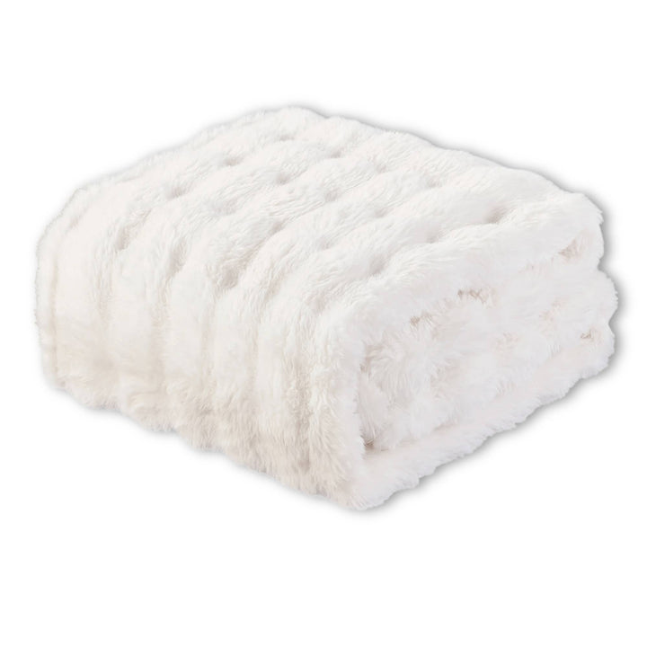 "Polar Bear" Faux Fur Plush Throw Blanket - 50"x70"