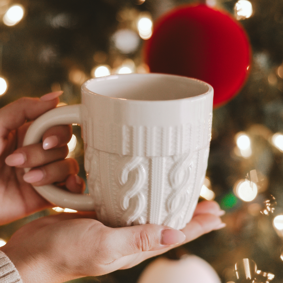 Cream Sweater Coffee Mug - Christmas Decor &amp; Gifts