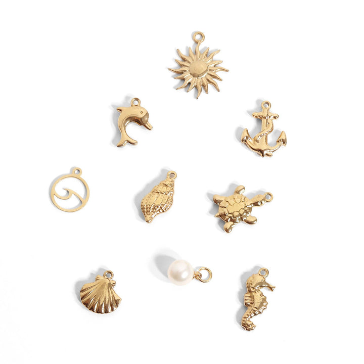18K Gold PVD Stainless Steel Dolphin Charm