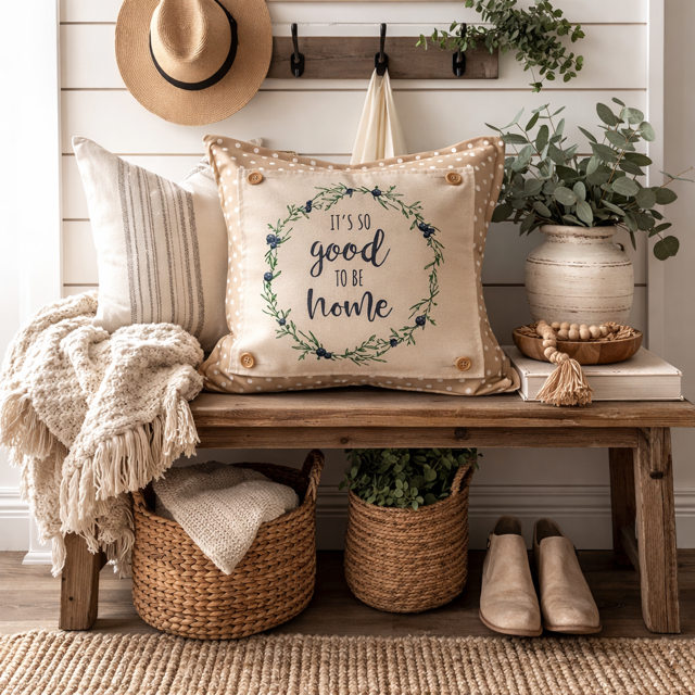 PANEL ONLY: SQUARE Entry, Garden, Between Holidays, House Warming, Host, Mother&