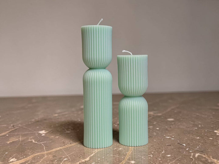 Ribbed Pillar Candle