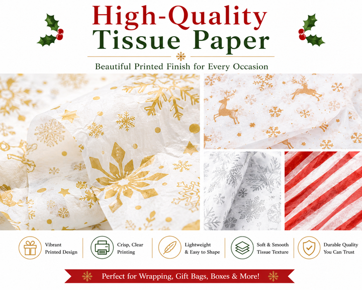 Christmas Tissue Paper – Available in 7 Styles