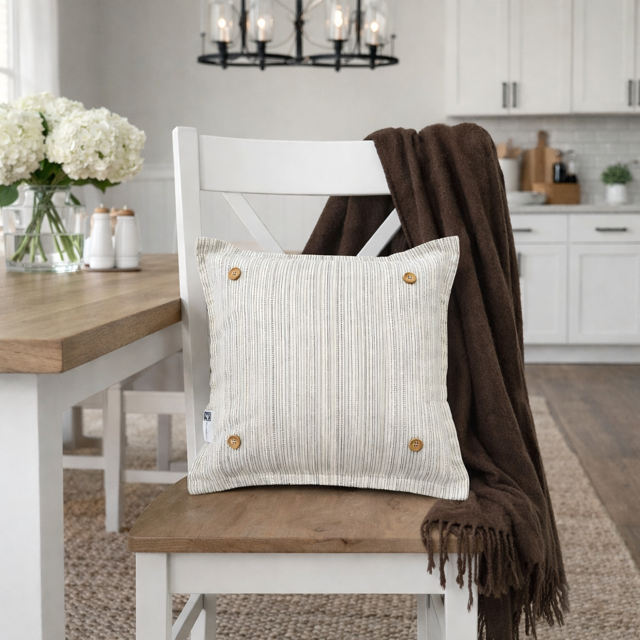 SQUARE PILLOW ONLY:  (with insert) SQUARE TICKING PILLOW