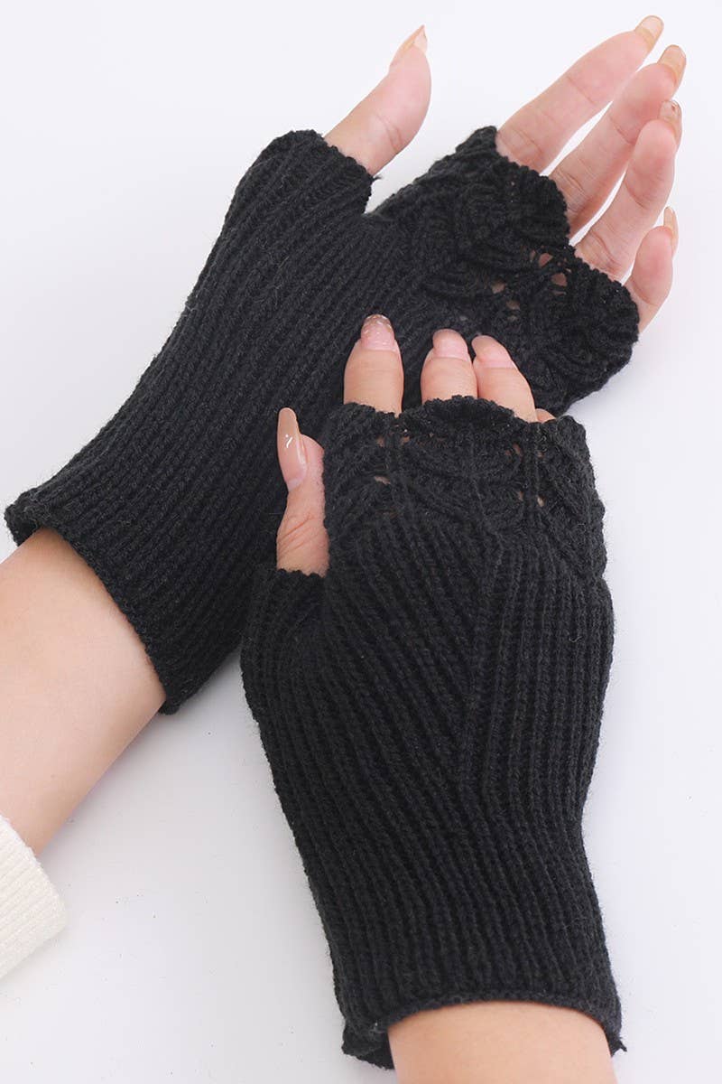 WINTER SOLID STYLISH KNIT HAND WARMERS_CWAG019